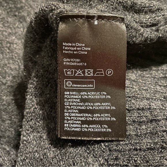 H&M Charcoal Gray Soft V Neck Pullover Sweater - Picture 5 of 5